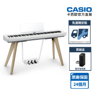 【CASIO 卡西歐】原廠直營PX-S7000WE 鏡白+ATH-S100耳機(木質琴鍵 數位鋼琴)