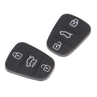 Cangkang Pad Kunci 3 Butang, Bahan Silikon, Penggantian Kunci untuk Hyundai Kia Auto Keys Partd