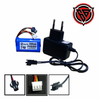 Paket Adaptor Charger + Baterai RC / Mainan Anak / Baterai Tipe Li-ion 14500 7,4V