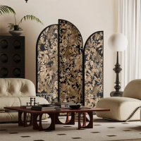 French retro tropical rainforest Nanyang screen partition living room bedroom decoration porch folding mobile metal folding