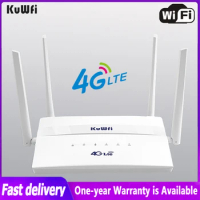KuWfi 4G Router 750Mbps Wireless LTE Router WiFi Hotspot With SIM Card Slot 2.4G &amp; 5.8G Dual Band 4 Pcs Antenna Support 32 Users