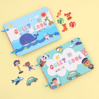 Baby Montessori Quiet Book Educational Toys for Kids Busy Card Books Repeatedly Paste Matching Puzzle Cognition Learning Game