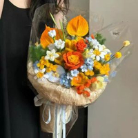 扭扭棒花束玫瑰花手工編織diy材料包百合花母親節祝福送媽媽禮物