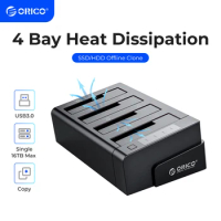 ORICO 4 Bay Hard Drive Docking Station with Offline Clone SATA to USB 3.0 HDD Docking Station for 2.5/3.5 inch HDD