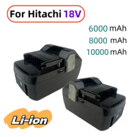 For Hitachi 18V 6000/8000/10000mAh Li-ion Battery Cordless Power Tools BSL1850 BSL1860 BCL1815 EBM1830 BSL1840