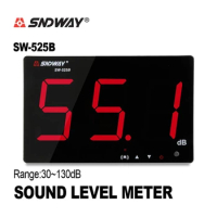 SNDWAY Sound Level Meters Digital Sound Level Meter 30~130db Noise Db Meter Large Screen Decibel SW-525B Mini Sound Level Meter