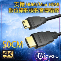 Bravo-u Mini UHD 4K高清數位攝影機影音傳輸線 50CM