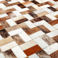 【Finara 費納拉】天然牛皮原色客廳玄關地墊手工地毯(維也納系列-230x160cm)