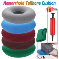 35cm Hip Support Medical Hemorrhoid Seat Pad Inflatable Massage Cushion with Pump Round Ring Pillow Anti Bedsore Donut Chair Pad