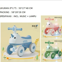 sepeda anak roda 4 mainan mobil dorong anak sepeda mobil manual rideon