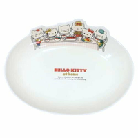 asdfkitty*KITTY家族 橢圓型陶瓷盤子 咖哩盤 燴飯盤 餐盤-日本正版商品