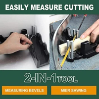 Precise Miter Saw Protractor Tool Woodworking Tools Measuring Template Instrument 2-in-1 Mitre Measuring Cutting Tool