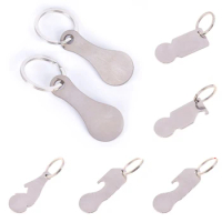 1/2pcs Multifunctional Key Ring Coin Holder Keychain Shopping Trolley Tokens Shopping Cart Accessories Tool