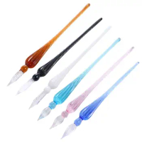 1 Pcs Dipping Pen Writing Supplies Round Head Thread Hand Glass Pen Dip Pen Comic Book Color Test Pen Character Training