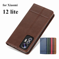 Luxury Magnetic Attraction Case for Xiaomi 12 Lite / Xiaomi12 Lite Simplicity Phone Cover Wallet Case Card Slots Fundas Coque