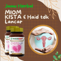 Solusi atasi haid tidak lancar tidak teratur karena hormonal Cysto Up Herbal Naturindo isi 50 kapsul