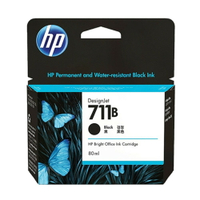 【現貨+免運】HP NO.711B 3WX01A 取代CZ133A 原廠黑色墨水匣(80ml)