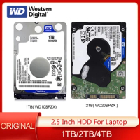 Original Western Digital WD 1TB 2TB 4TB 2.5" 7mm Internal Hard Disk Drive for Laptop Notebook Slim HDD SATA III 6.0Gb/s