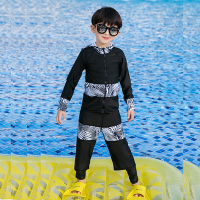 兒童下單區M~2L泳衣黑浪長袖親子泳裝多件式泳裝-Biki