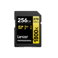 【Lexar 雷克沙】Professional 1800x SDXC™ UHS-II 256G記憶卡 GOLD 系列