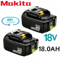 Original Makita rechargeable lithium ion battery, 18V, 18000mAh, drill bit replacement, BL1860, BL1830, BL1850, BL1860B