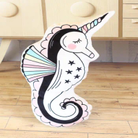 Fashion Instagram Creative Flying Unicorn Shy Sea Horse Colorful Cat Plush Pillow Dreamy Home Decor Photograph Accessories Gift