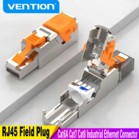 RJ45 Cat8 Cat7 Cat6A Connectors Metal Tool Free Easy Termination Plug 2000MHz 40G LAN Cable 22AWG - 24AWG Reusable Ethernet Plug