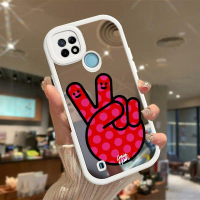 เคส Realme C21 Realme C21Y เคสหลังลายป้ายสันติภาพ พื้นผิวกระจก เคสป้องกันกล้องกันกระแทก