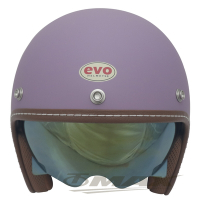 ALISA皮革復古半罩安全帽CA-312S(紫色)+贈1附耳罩+長鏡片+免洗內襯套6入