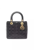 Christian Dior Pre-Loved Christian Dior LADY DIOR lady dior Handbag leather black