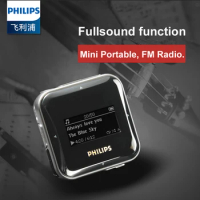 Philips Original Mini MP3 Player Fullsound Big Screen With Recording Function/FM Radio Running Back Clip Music