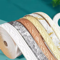 3D Wallpaper Border Peel And Stick Wall Border Foam Borders Removable Self Adhesive Tiles Sticker For Kitchen