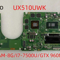 UX510UWK Mainboard For ASUS UX510UWK motherboard with RAM-8G i7-7500u GTX960M