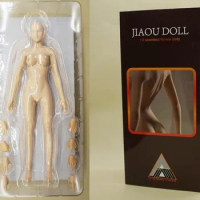 JIAOU DOLL 1/6 FeMale soft silicom body DIY Collectible Action Figure Mannequin female joint doll encapsulated ferrite
