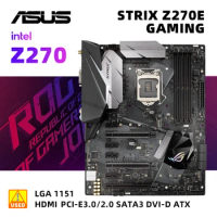 LGA 1151 Motherboard kit ASUS ROG STRIX Z270E GAMING+I7 6700 cpu Intel Z270 4×DDR4 64GB PCI-E 3.0 2×M.2 HDMI DVI ATX