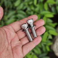 Baut L m10 panjang 3.5cm 2pcs set ring Stainless shock Belakang Yamaha Fiz R Jupiter Z Vega R THE A2