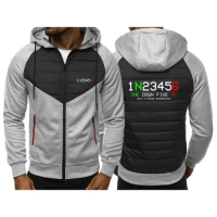 Biker 1n23456 Motorcycle 2024 Men's New Autumn Winter Zipper Hooded Jackets Cotton Coats Warmer Fashionable Printing Tracksuits