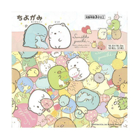 asdfkitty*日本san-x角落生物玩偶彩色摺紙12張-日本製