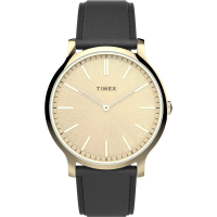 【TIMEX】天美時 風格系列 超薄時尚手錶 香檳金x黑 TXTW2V43500