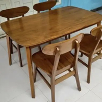 NO BRAND - KURSI MAKAN JATI TUA 4 KURSI & MEJA 120X80 4KURSI + MEJA 120x80