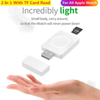 2 in 1 Portable Magnetic Wireless Charger TF Card Read For iPhone Watch iWatch 8 6 5 4 3 2 Ultra SE USB Watch Fast Charging Dock