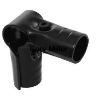 Black Three Ports Lean Tube Connector 90 Degree Pipe Clamp