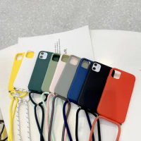 Strap Cord Chain Necklace Lanyard Mobile Phone Case For Apple iPhone 13 12 11 Pro XS 7 8 plus XR X SE 2020 Hands Free Rope Cover