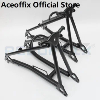 ACEOFFIX for Brompton Bike 2020 Black folding bike Frame chrome molybdenum steel rear Rack