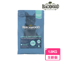 【BLACKWOOD 柏萊富】無穀全齡貓配方《鴨肉+鮭魚+豌豆》4磅/1.82kg(貓飼料 貓乾糧)
