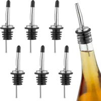 Aoresac 24 Packs Liquor Bottle Pourers for Alcohol Liquor Bottle Dispensers Speed Pourers for Spirits Bottles with Rubber Caps