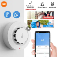 Xiaomi WiFi Smoke Detector Sensor 80DB Alarm Fire Smart Smoke Detector Wifi Fire Protection Home Security Alarm Accessories