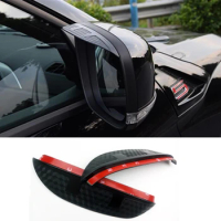 Car Rear View Glass Mirror Trim Rain Eyebrow Shield Sun Visor Shade Frame For Hyundai Starex H-1 H1 2018 2019 2020 2021 2022