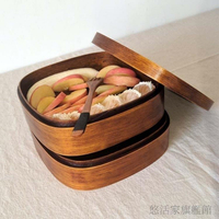便當盒日式分格雙層便當盒簡約木質便當盒學生餐盒壽司盒木質餐具盒