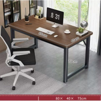 臺式電腦桌(黑橡木+黑架)【尺寸：長80*寬40*高75cm】 